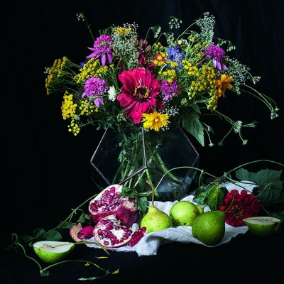 Calendar cu imagini Bouquets, 31.5 x 48 cm, 12 file, 2026